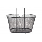 Košík na riadidlá - oválny, háčik, s výrezom - čierny